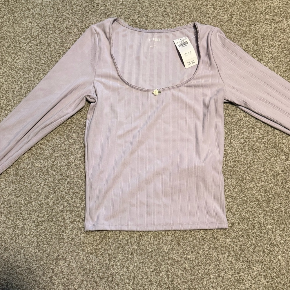 Hollister Pointelle Seamless Fabric Scoop Top